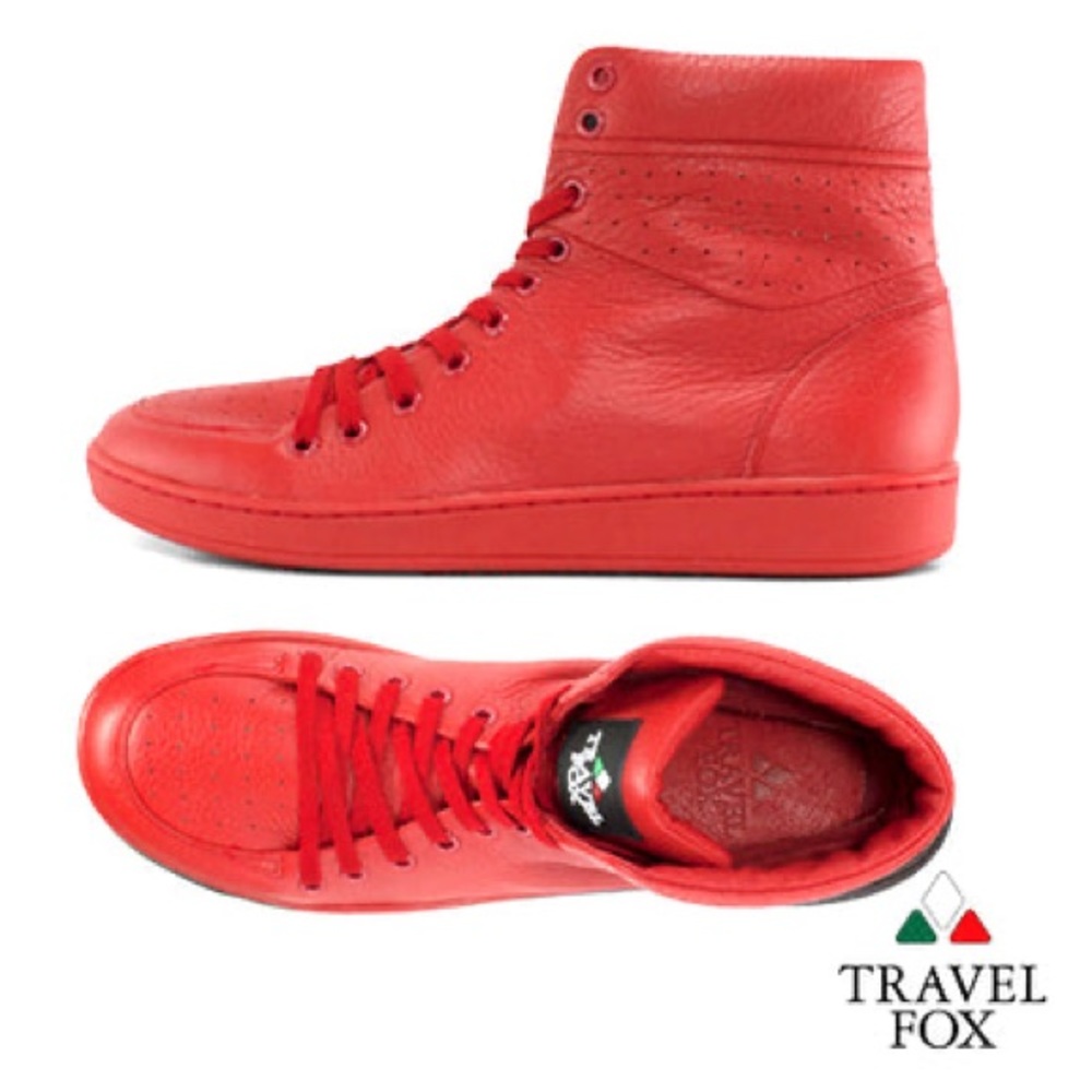 Travel Fox Women’s Red Leather Shoes